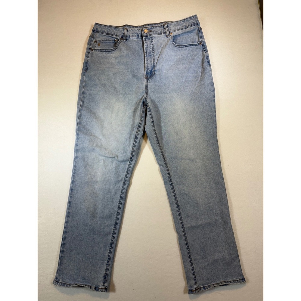 Frye Jeans Womens Size 16/34 Light Wash High Rise Straight Leg Denim Pants